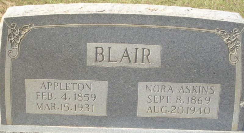 Appleton Blair and Nora Askins