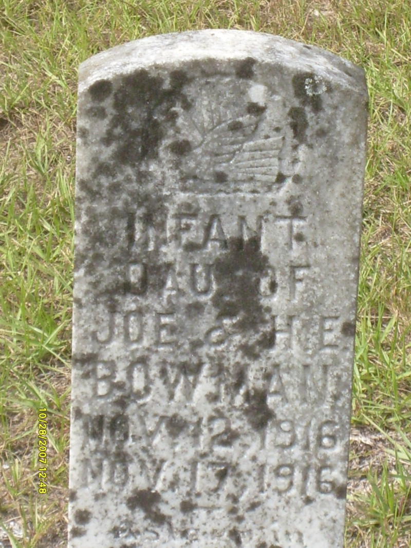 Infant Daughter of Joe and H. E. Bowman