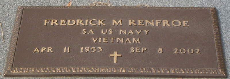 Military Marker of Fredrick Michael Renfroe