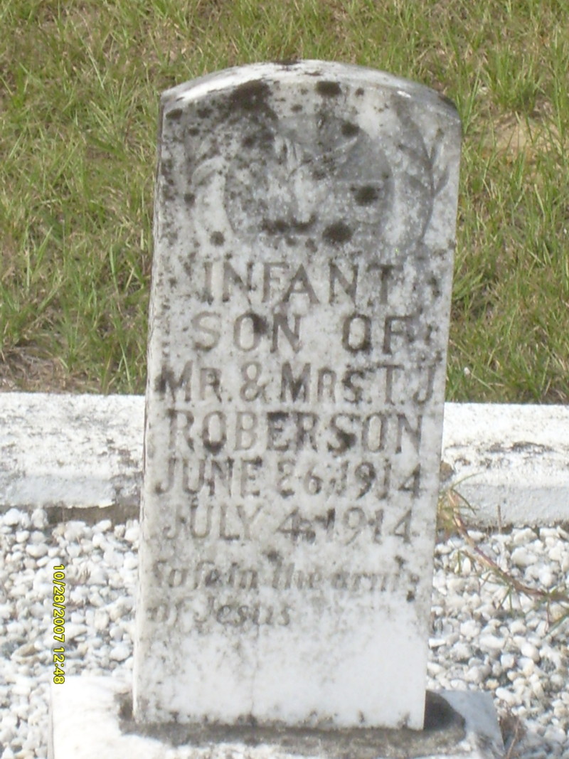 Infant Son of Mr. and Mrs. T.J. Roberson