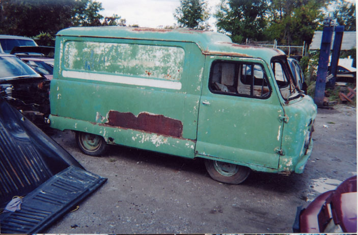 A Triumph Atlas Van, found in Canada. Click on the image to see more and larger images.