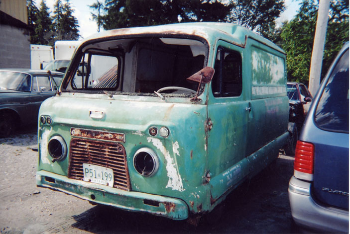 A Triumph Atlas Van, found in Canada. Click on the image to see more and larger images..