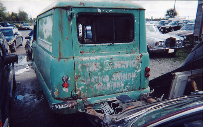 A Triumph Atlas Van, found in Canada. Click on the image to see more and larger images..
