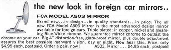 A closeup of the mirror from the FCA ad.