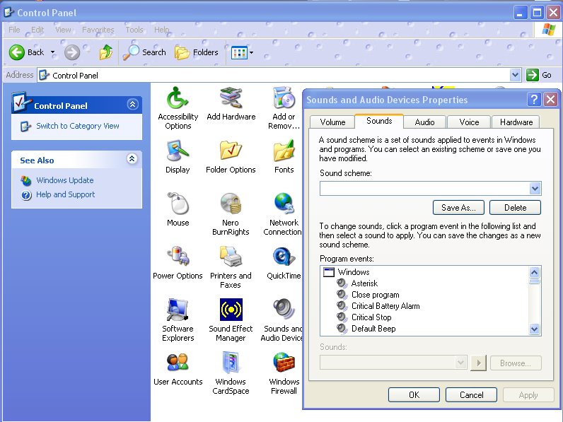 Click to view Windows Voice Theme Sound Package 1.1 screenshot
