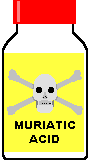 Muriatic acid as poison